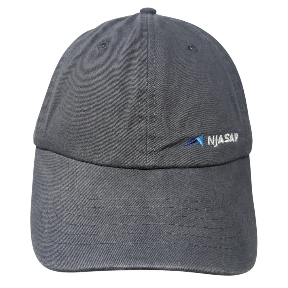 NJASAP Slideback Baseball Cap Gray One Size Adjustable Embroidered Apollo